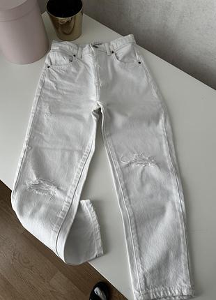 Стильні білі джинси zara для дівчинки 8 р. / 128 см3 фото