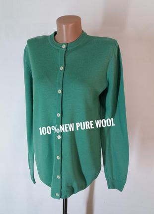 Розкішний вовняняний кардиган на ґудзиках від бренду peter hahn woolmark reine schurwool
