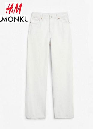 Стильні білі джинси з високою талією h&m monki s/ 27-28