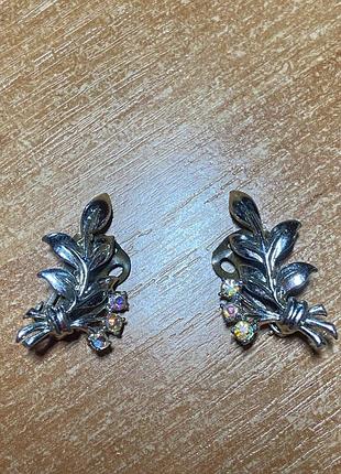 Винтажные серьги клипсы