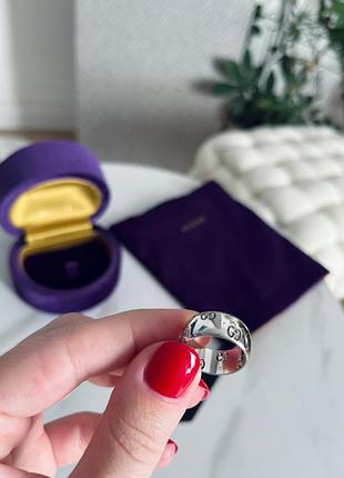 Нова каблучка gucci оригінал біле золото 750 проби made in italy