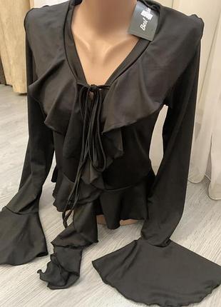 Кофта рюши лонгслив микродайвинг