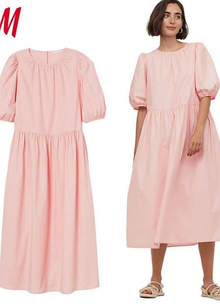 Хлопковое миди платье h&m