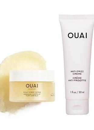 Набір для волосся ouai st. barts scalp and body scrub, anti frizz creme