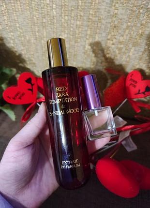 Zara red temptation & sandalwood на розпив з оригінального флакону