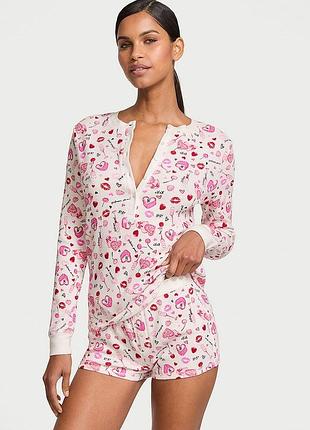 Хлопковая пижама виктория сикрет victoria's secret оригинал