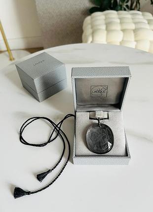 Великий кулон lalique оригінал made in france срібло кришталь шовковий шнурок