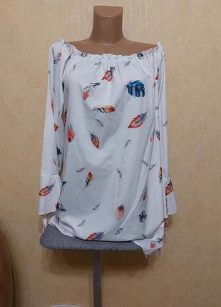 Блуза з відкритими плечима 4xl