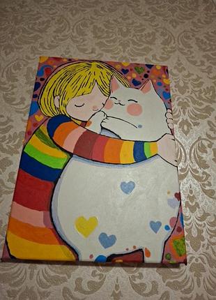 Картина ,,дівчина з котом,,