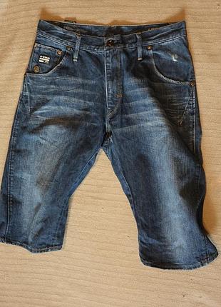 Плотные х/б удлиненные шорты культового бренда g-star raw голландия 31 р ( пот - 42 см.)