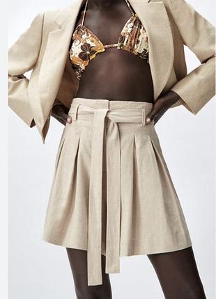 Шорти із льону zara