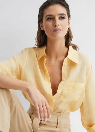 Сорочка льон жовта / рубашка з льону