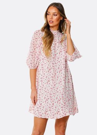 Ganni міні плаття з жоржета із принтом