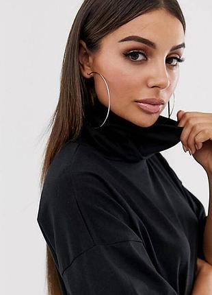 Распродажа платье asos миди натуральное с разрезами и высоким воротником4 фото