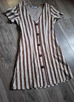 Платье zara летнее в полоску s