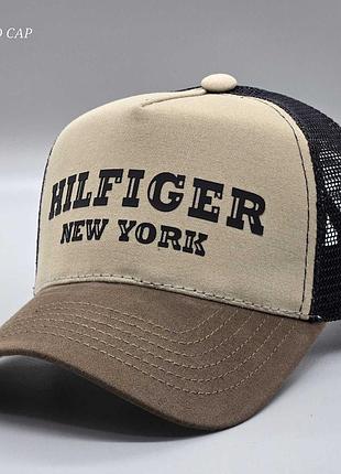 Кепка тракер tommy hilfiger із сіткою бежевий коричневий
