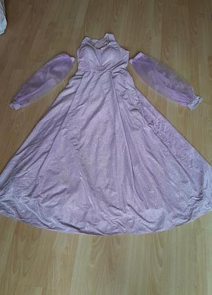 Випускне плаття гліттер фатин 44р s