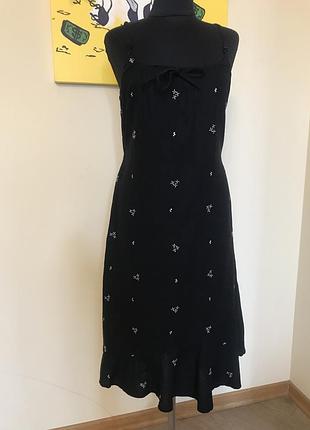 Сарафан з льону з вишивкою italy 🇮🇹