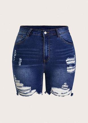 Короткие джинсовые шорты с потертостями no184/9