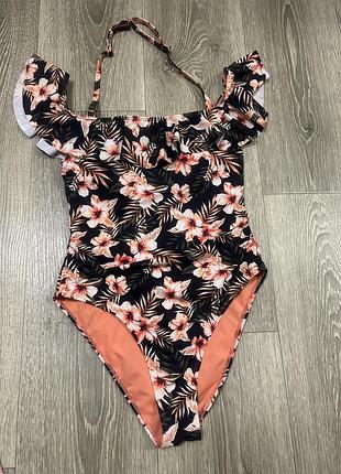 Яркий сдельный сплошной слитный купальник primark s