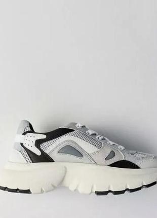 Кроссовки кожаные maje