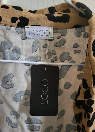 Рубашка женская укороченная на завязках loco леопардовый принт xs бежевая3 фото