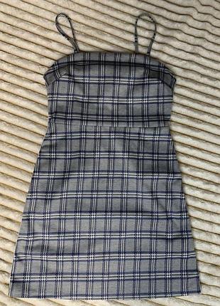 Сукня літня жіноча 👗 сукня в клітинку на бретелях ✨ сарафан в клітинку