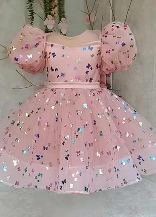 Праздничное платье для девочки розовое