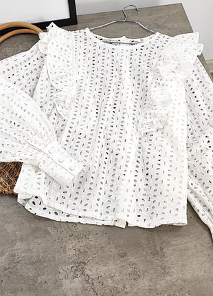 Ажурная блуза из прошвы la redoute