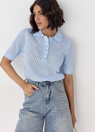 Трикотажные поло с пуговицами 0415