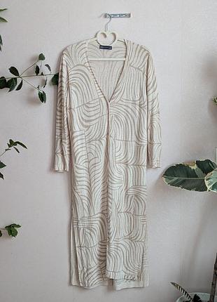 Платье кардиган, лен вискоза