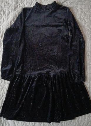 Сукня велюпова з люрексовою ниткою від next