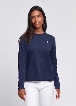 Бавовняна футболка на довгий рукав лонгслів uspolo assn s/m