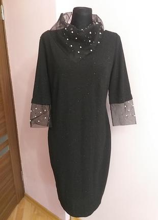 Розкішна чорна сукня/l-xl