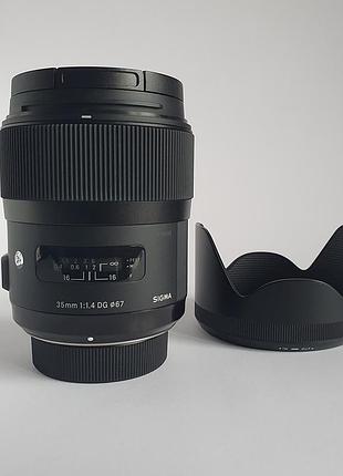 Объектив sigma 35mm 1.4 dg hsm art для nikon, состояние нового.
