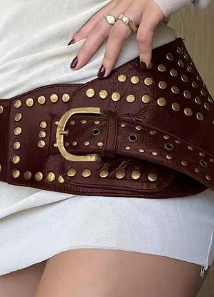 Пояс коричневый корсет прочный