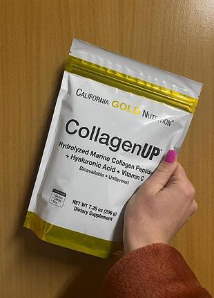 Collagenup морской коллаген гиалуроновая к-ва California gold nutrition, collagenup, коллаген 206 г сша