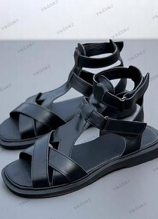 36-41 рр босоніжки - гладіатори натуральна замша/шкіра чорний, коричневий, білий, капучино, рудий