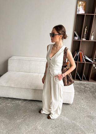 Льняной костюм двойка