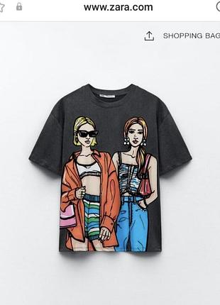 Zara бавовняна футболка топ р. s - m