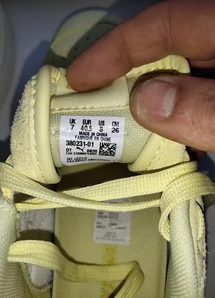 Puma кроссовки замшевые, жёлтого цвета. новые. оригинал. 5
