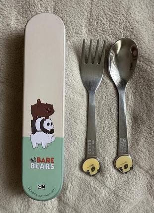 Набір столових приборів дитячий miniso ложка та виделка