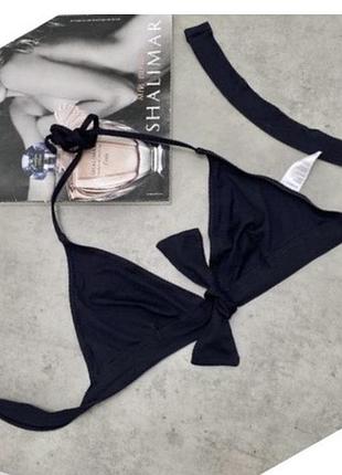 Topshop крутий чорний верх від купальника на зав‘язки