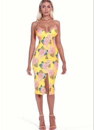 Распродажа платье prettylittlething миди драпировка8 фото