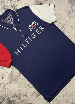 Поло , футболка tomy hiltfiger big patchwork
