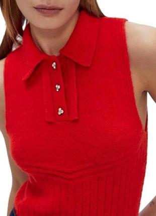 Жилет топ з комірцем