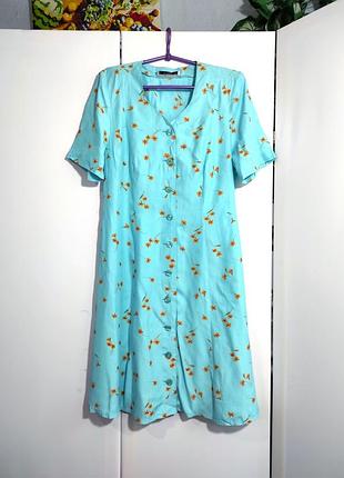 Платье халат в цветочный принт в винтажном стиле нитевичка