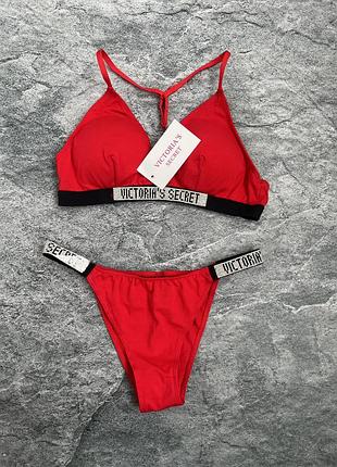 Комплект жіночої білизни  “victoria’s secret”, зі стразами
