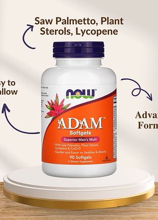 Now foods, adam, покращені мультивітаміни для чоловіків, 90 капсул