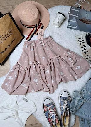 Воздушная юбка с воланами